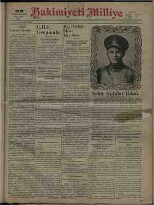 Hakimiyet-i Milliye Gazetesi 23 Aralık 1931 kapağı