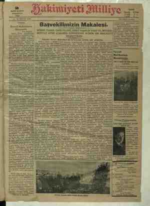 Hakimiyet-i Milliye Gazetesi 2 Ocak 1932 kapağı