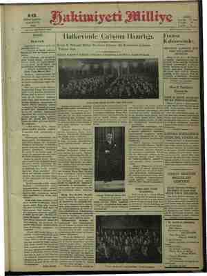 Hakimiyet-i Milliye Gazetesi 16 Ocak 1932 kapağı