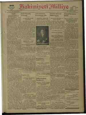 Hakimiyet-i Milliye Gazetesi 20 Ocak 1932 kapağı