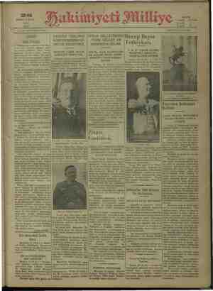 Hakimiyet-i Milliye Gazetesi 26 Ocak 1932 kapağı