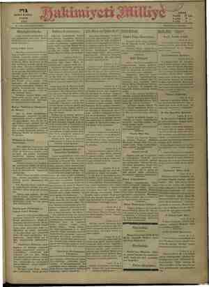 Hakimiyet-i Milliye Gazetesi 31 Ocak 1932 kapağı