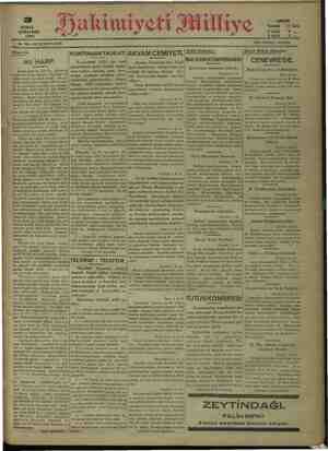 Hakimiyet-i Milliye Gazetesi 3 Şubat 1932 kapağı