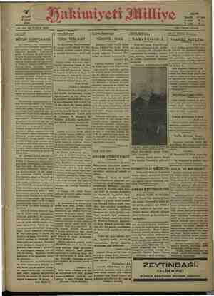 Hakimiyet-i Milliye Gazetesi 7 Şubat 1932 kapağı