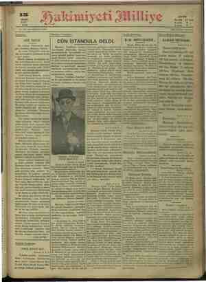 Hakimiyet-i Milliye Gazetesi 15 Mart 1932 kapağı