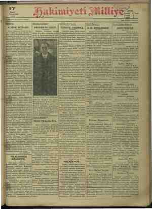 Hakimiyet-i Milliye Gazetesi 17 Mart 1932 kapağı