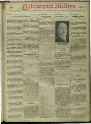 Hakimiyet-i Milliye Gazetesi 22 Mart 1932 kapağı