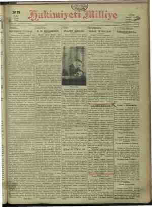 Hakimiyet-i Milliye Gazetesi 25 Mart 1932 kapağı