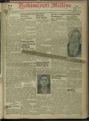 Hakimiyet-i Milliye Gazetesi 31 Mart 1932 kapağı