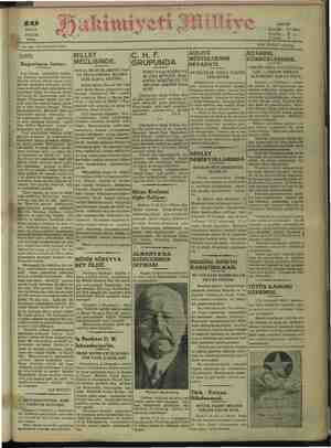 Hakimiyet-i Milliye Gazetesi 10 Nisan 1932 kapağı