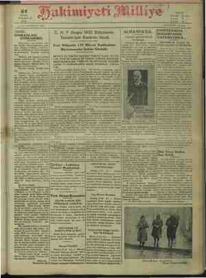 Hakimiyet-i Milliye Gazetesi 11 Nisan 1932 kapağı