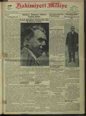 Hakimiyet-i Milliye Gazetesi 25 Nisan 1932 kapağı