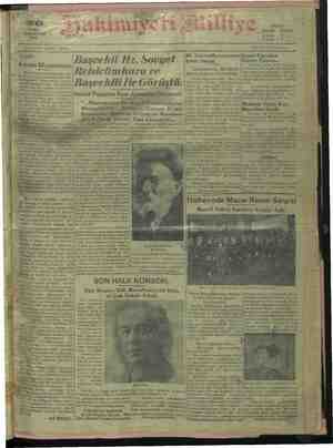 Hakimiyet-i Milliye Gazetesi 30 Nisan 1932 kapağı