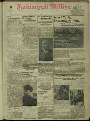 Hakimiyet-i Milliye Gazetesi 5 Mayıs 1932 kapağı