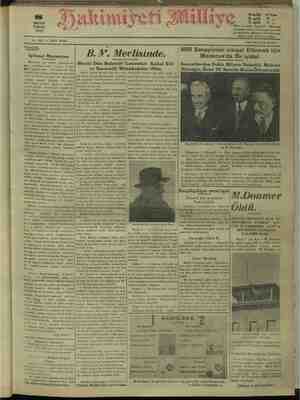 Hakimiyet-i Milliye Gazetesi 8 Mayıs 1932 kapağı
