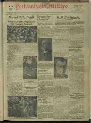 Hakimiyet-i Milliye Gazetesi 13 Mayıs 1932 kapağı