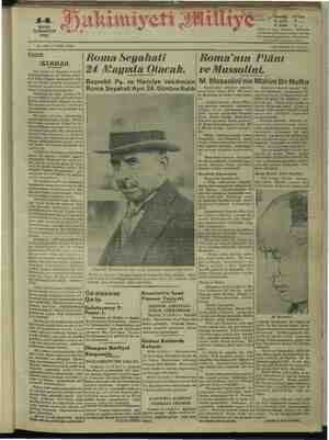Hakimiyet-i Milliye Gazetesi 14 Mayıs 1932 kapağı