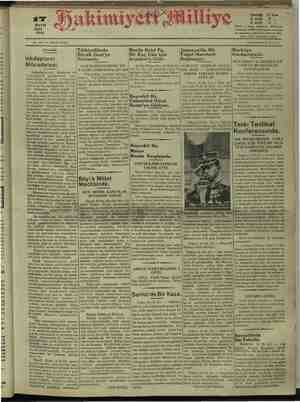 Hakimiyet-i Milliye Gazetesi 17 Mayıs 1932 kapağı