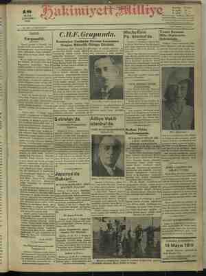 Hakimiyet-i Milliye Gazetesi 18 Mayıs 1932 kapağı