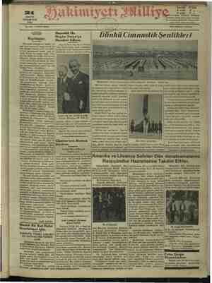 Hakimiyet-i Milliye Gazetesi 21 Mayıs 1932 kapağı