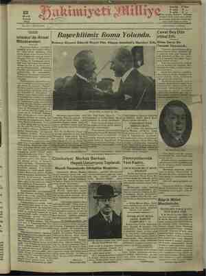 Hakimiyet-i Milliye Gazetesi 22 Mayıs 1932 kapağı