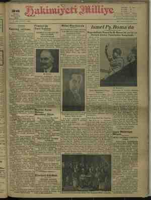 Hakimiyet-i Milliye Gazetesi 26 Mayıs 1932 kapağı