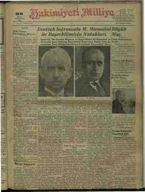 Hakimiyet-i Milliye Gazetesi 28 Mayıs 1932 kapağı