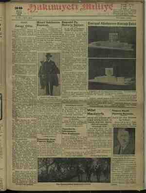 Hakimiyet-i Milliye Gazetesi 29 Mayıs 1932 kapağı