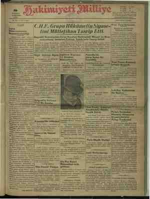 Hakimiyet-i Milliye Gazetesi 8 Haziran 1932 kapağı