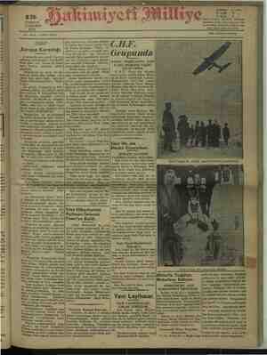 Hakimiyet-i Milliye Gazetesi 15 Haziran 1932 kapağı