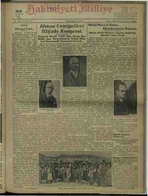 Hakimiyet-i Milliye Gazetesi 21 Haziran 1932 kapağı