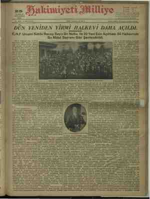 Hakimiyet-i Milliye Gazetesi 25 Haziran 1932 kapağı