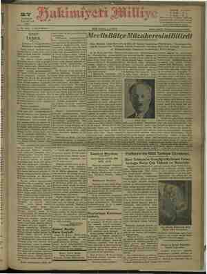 Hakimiyet-i Milliye Gazetesi 27 Haziran 1932 kapağı