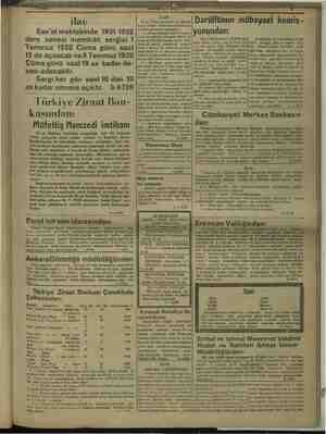        lar San'at mektebinde 1931-1932 ders senesi mamüiâtı serğisi 1 Temmuz 1932 Cuma günü aast 15 de açılacak ve 8 Temmuz