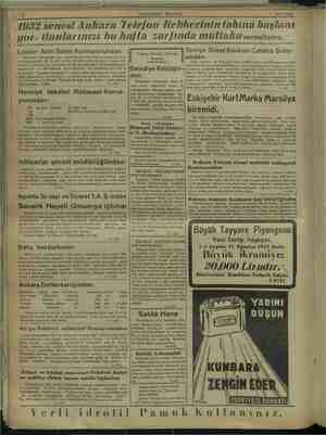    : HAKİMİYETİ MİLLİYE 1 AĞUSTOS i 1932 senesi Ankara 1 elefon Rehberinin tabına başlanı yor. ilanlarınızı bu hafta zarfında