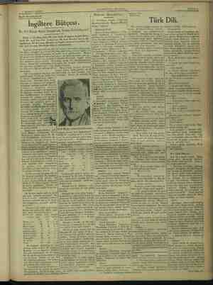  HAKİMİYETİ Mubi IYE ee SAYFA 5 > e - — “Başka Memleketlerde. Em Eker 15-31İkinci Teşrin 1932 İngiltere Bütçesi. e an Hummayi