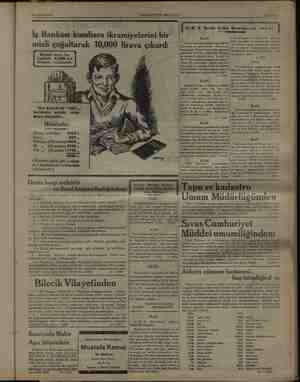    13 HAZİRAN HAKİMİYETİ MİLLİYE Iş Bankası kumbara ikramiyelerini bir misli çoğaltarak 10,000 liraya çıkardı Bundan sonra ri