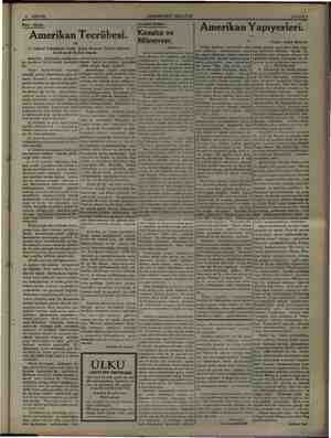    Er 3 EYLÜL HAKİMİYETİ MİLLİYE SAYFA 3 —————— mmm ei Amerikan Yapıyerleri. Yarı - Siyasi. Amerikan Tecrübesi. 5) istihsal ye