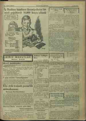      3 Yy via. 23 İKİNCİ TEŞRİN HAKİMİYETİ MİLLİYE İş Bankası Külli ikramiyelerini bir Bu lin m — keşidede 5,000”lira ev...