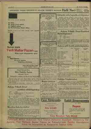     onYFA Sa ANKARA'NIN YEGÂNE KIRTASİYE VE LEVAZIMI TERSİMİYE MAĞAZASI Halil Naci HAKİMİYETİ MILLIYE mm mn mem em 28 İKİNCİ