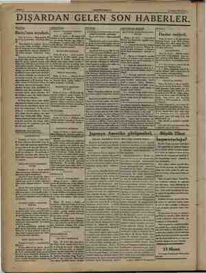   SAYFA z e — HAKİMİYETİ İNİYEEYE 2 NİSAN 1934 PAZAR DIŞARDAN GELEN SON HABERLER. FRANSA, s - ÇELYUSKIN KAHRAMANLARINI | ye