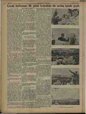    RE lm ŞİR ' e Çocuk haftasının Gi günü favkalâde bir sevinç içinde geçti. sk, ÖHAKİMİYETİ MİLLİYE mmm — 24 NİSAN 1934 SALI