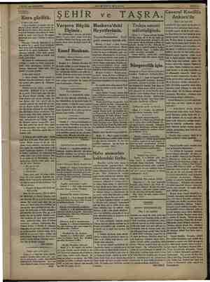    5 MAYIS 1934 CUMARTESİ SAKİMİYETİ MİLLİYE Sela SAYIFA 3 << ——— — — — m MN Trakya umumi (Başı 1. inci sayıfada) Büyük...