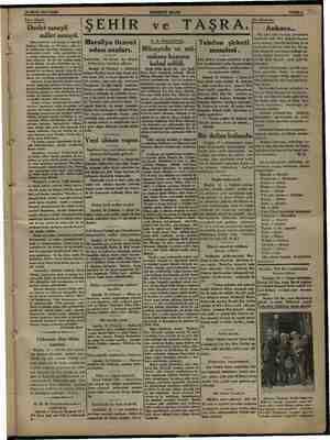    20 MAYIS 1934 PAZAR —— ————— Yarı - Siyasi. Devlet sanayii ye yerin Maa el bank”! ayi Bankası Perla, ve Fem, gibi e Beer