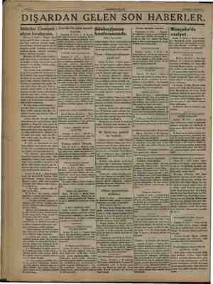    ei > , HAKİMİYETİ MİLLİYE > ; OT HAZİRAN 1934 CUMA, DIŞARDAN GELEN SON HABERLER. Milletler Cemiyeti | Amerika'da çelik...