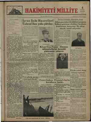    7 K — İMİYETİ MİLLİYE <5. ik PAZARTESİ 1934 SAYISI HER YERDE 5 KURUŞ Üçüncü Sayıfade j Memleket ve Yabancı Postaları. © |