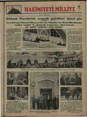 Hakimiyet-i Milliye Gazetesi 19 Haziran 1934 kapağı