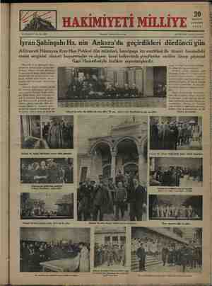 Hakimiyet-i Milliye Gazetesi 20 Haziran 1934 kapağı