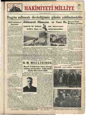 Hakimiyet-i Milliye Gazetesi 24 Haziran 1934 kapağı