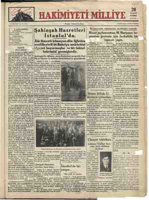 Hakimiyet-i Milliye Gazetesi 28 Haziran 1934 kapağı